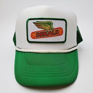 Retro DeKalb Corn Ron Farmer Embroidered Patch Trucker Mesh Snapback Cap Hat